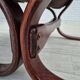 Fauteuil scandinave, état d'origine, meuble cuir, bois courbé, toile, années 1970