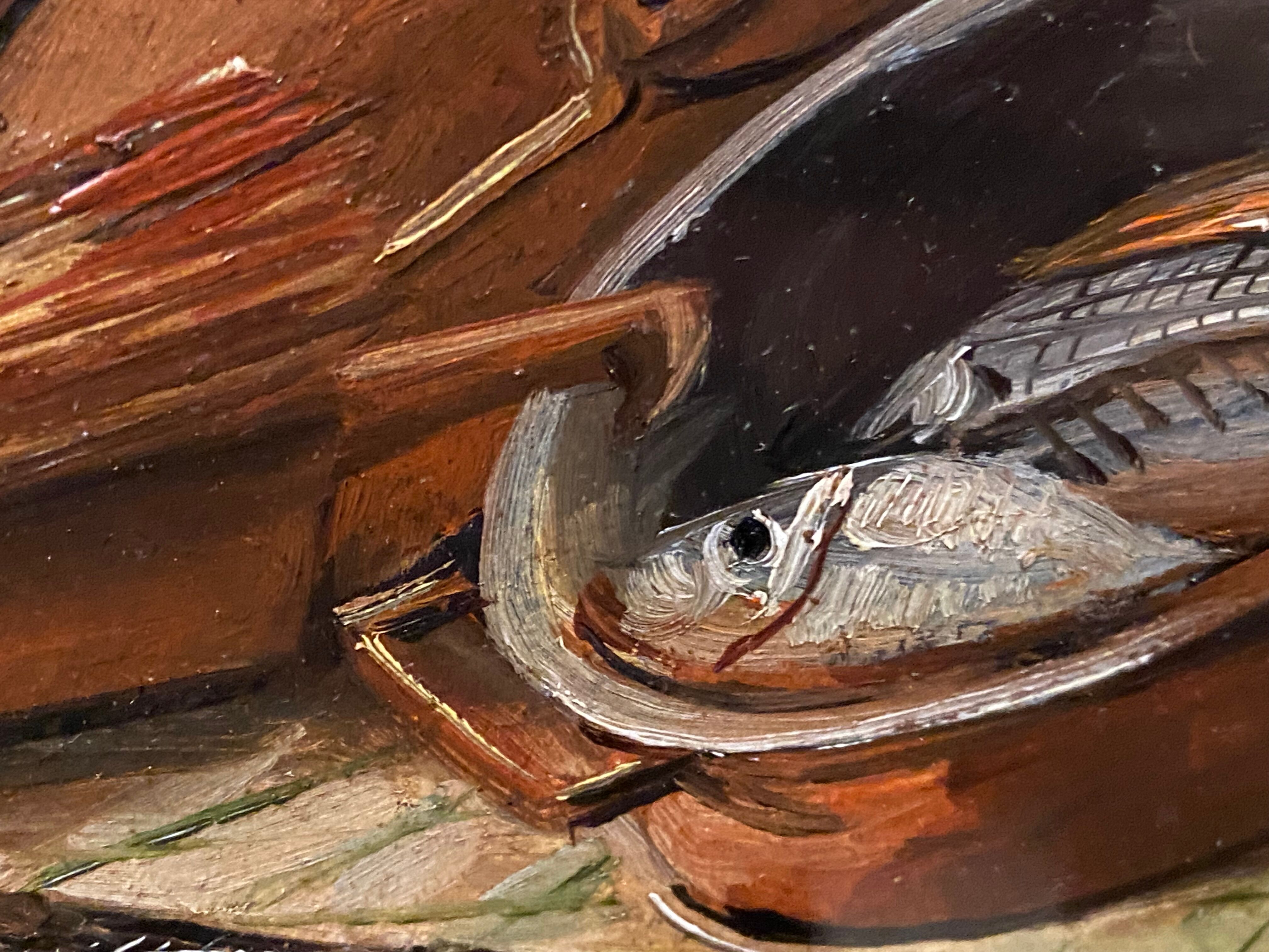 Oil painting on panel Signed Still Life