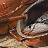 Oil painting on panel Signed Still Life
