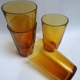 4 Vereco amber glasses