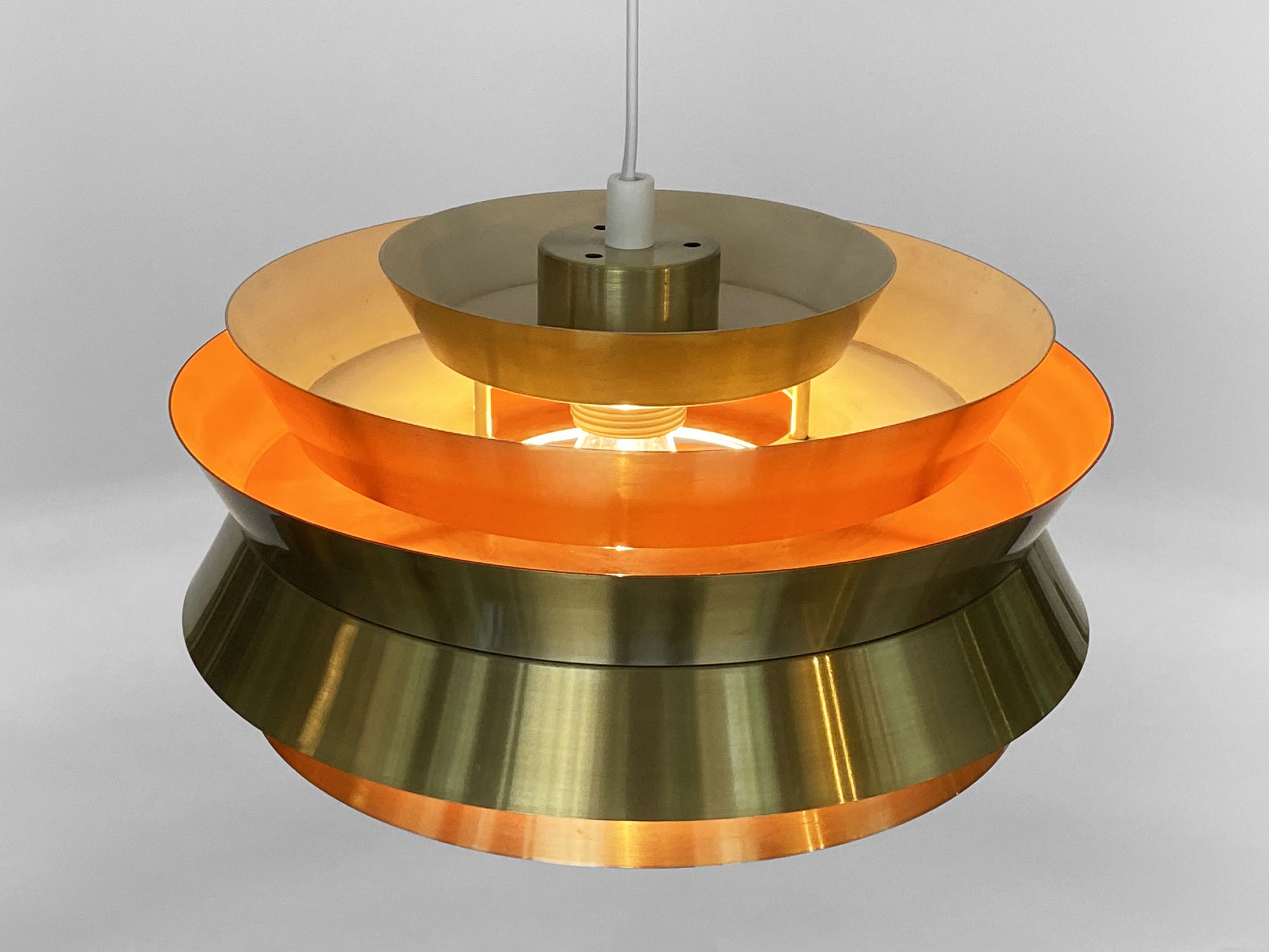 Pendant light "Trava" by Carl Thore for Granhaga Metallindustri. Sweden 1970s