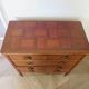 Art Deco chest of drawers - 4 drawers - locks - checkered wood veneer top - 50s