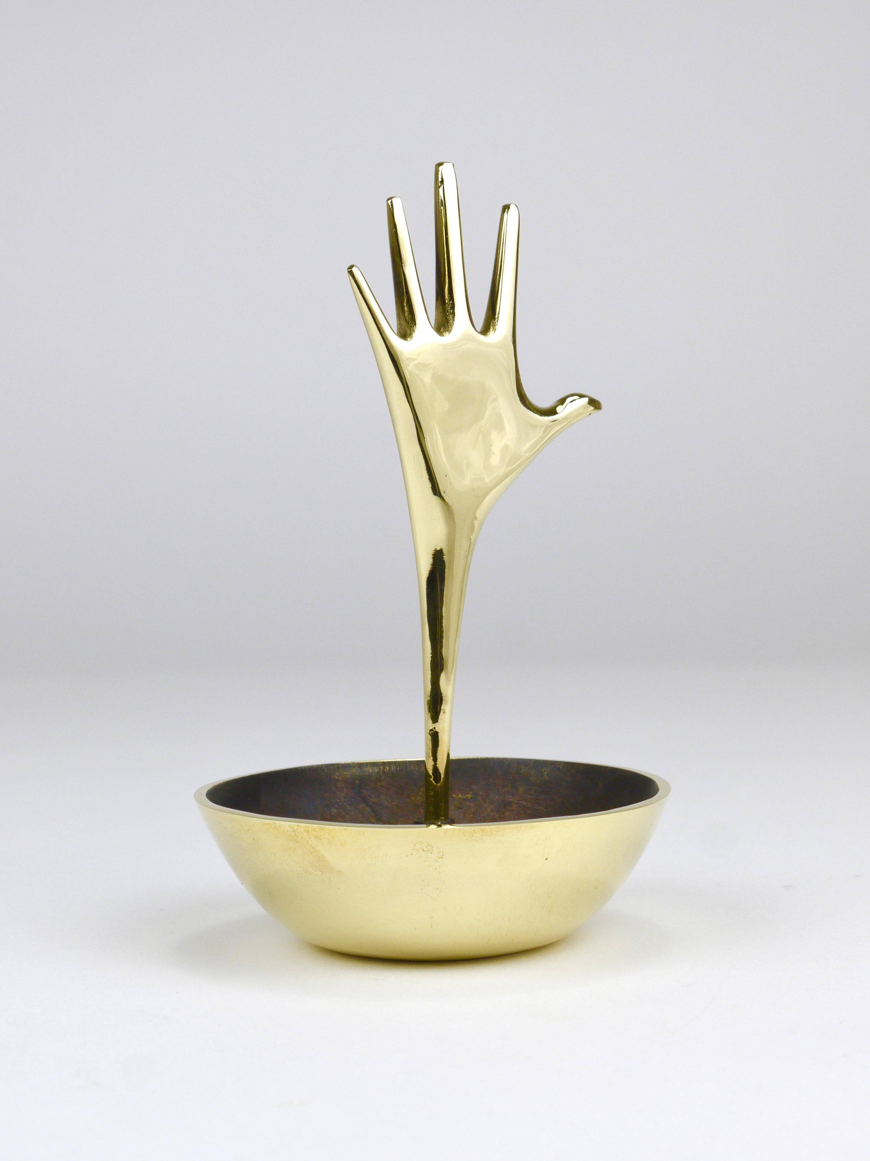 Carl Auböck Brass Ashtray Hand Empty Pocket Accessory, Vienna, Austria