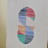 Embroidery on rag paper