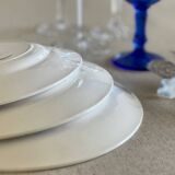 3 Longwy dessert plates.