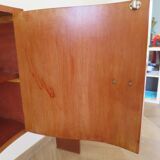 Headboard – console – sideboard – art deco – 2 doors – 2 niches in solid walnut e