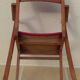 1950s design office chair with compass feet and red Sky seat