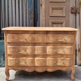 Louis xv style chest of drawers in pickled cherry