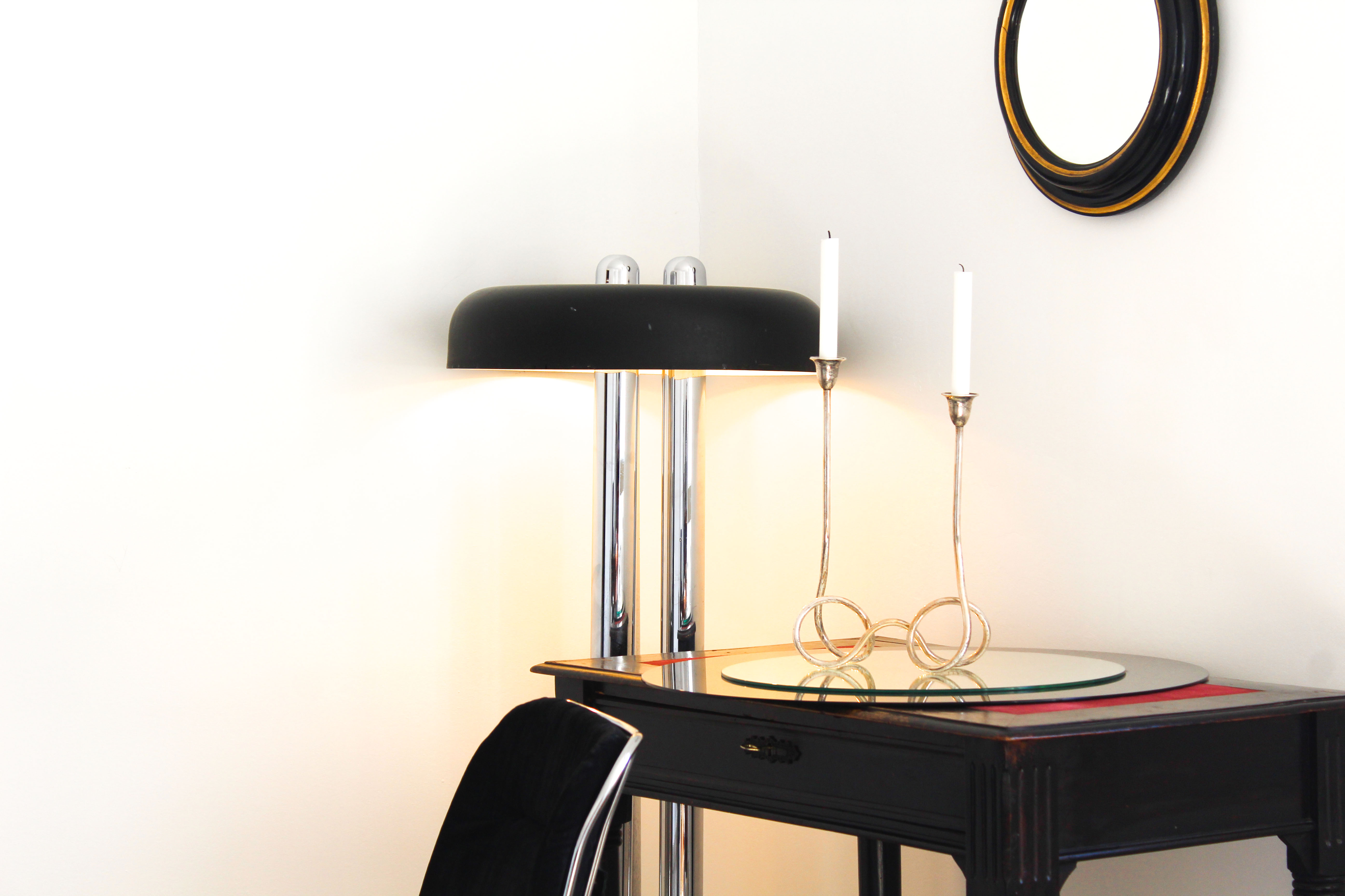 Candlestick in sheffield 2 candles, Italy 70s