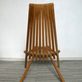 Armchair folding scandinavian teak 60 years