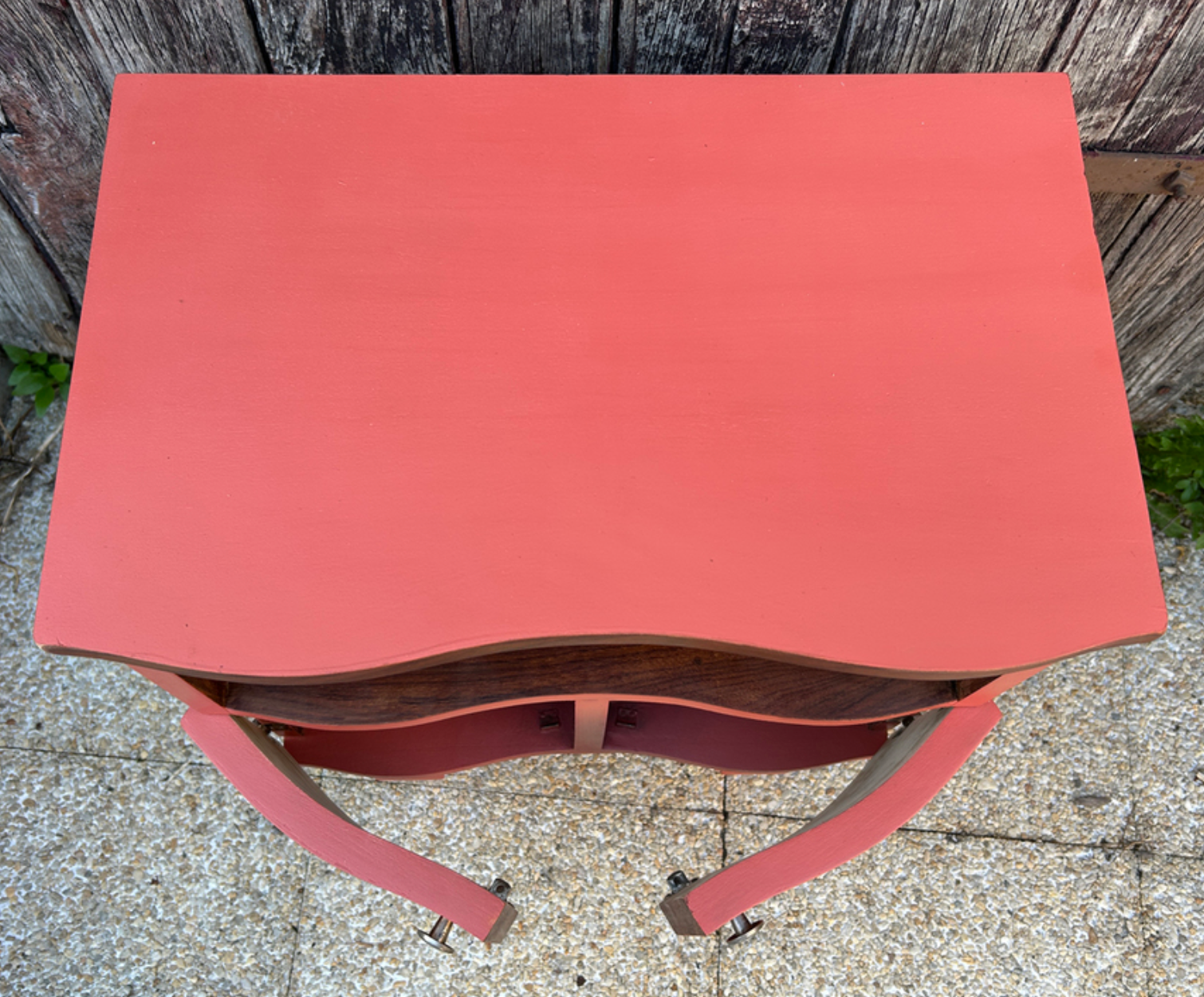 "Corail Bohème" bedside table – vintage relooked, 1940s / 1950s
