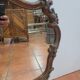 Miroir style Louis XV en chêne patiné doré 79×70cm