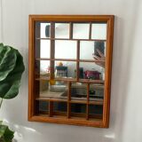 Storage box with wall-mounted glass mirror with integrated storage