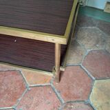 Formica and brass coffee table