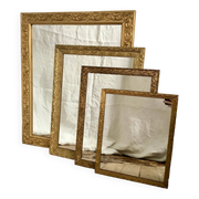 set of 4 mirrors in wood and gilded stucco early 20th century