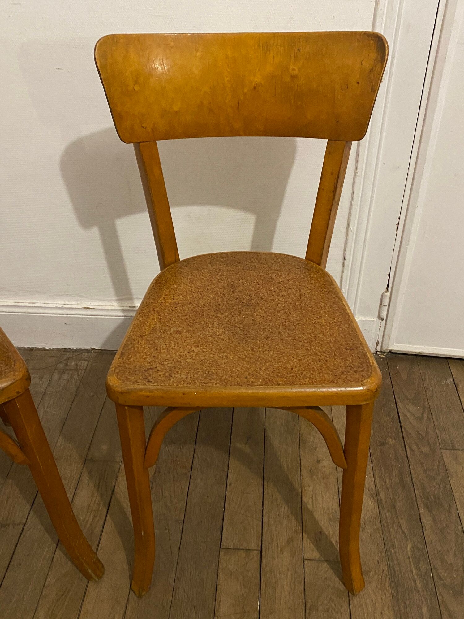 Baumann Pair of authentic chairs bistro chair Parisian furniture