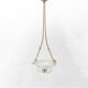 Vintage Barovier & Toso chandelier in transparent glass and brass, elegant 1940s design