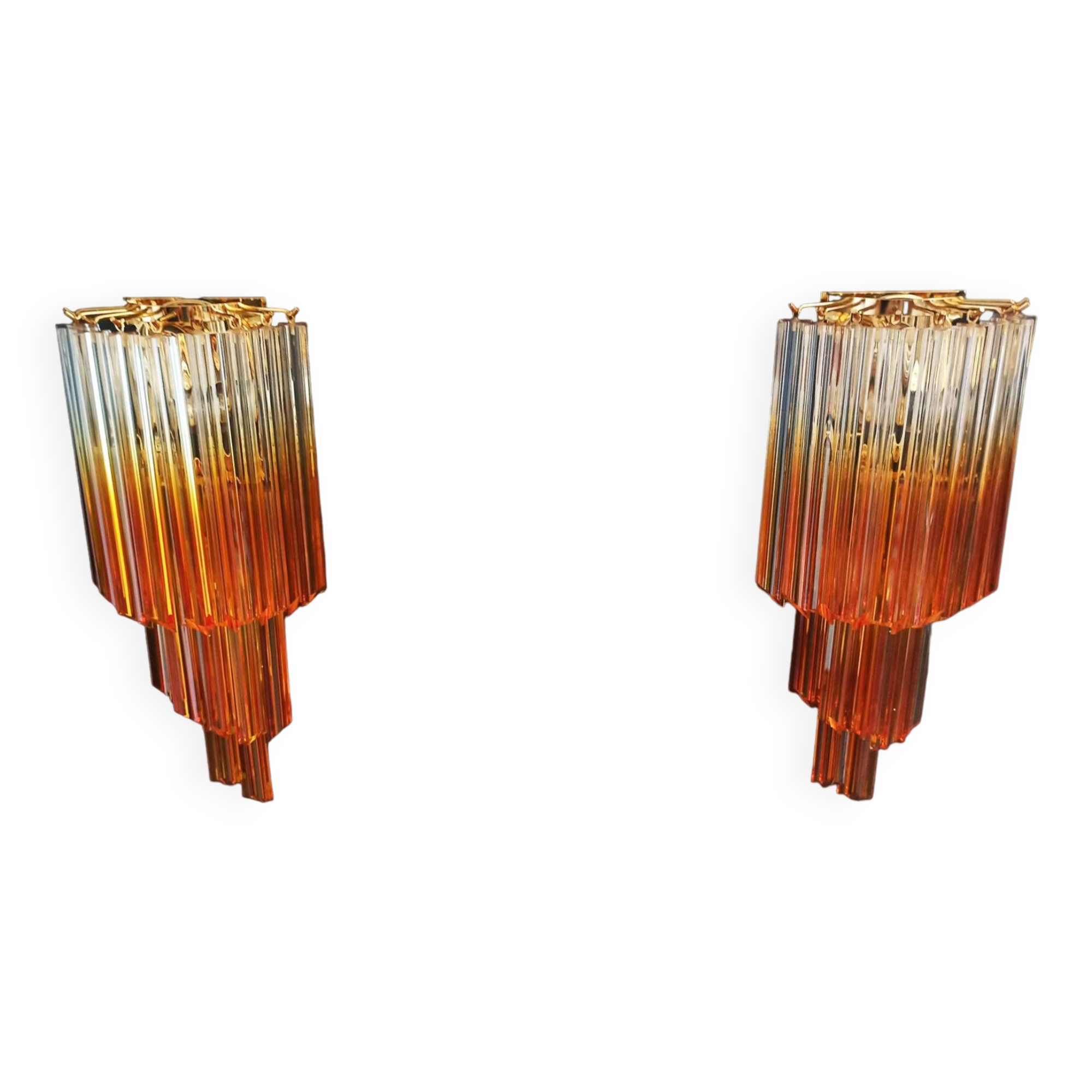 Pair of Murano designer wall lights