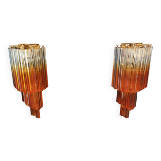Pair of Murano designer wall lights