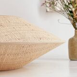 Woven rattan pendant light