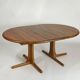 Vintage round teak dining table solid wood danish design 70s
