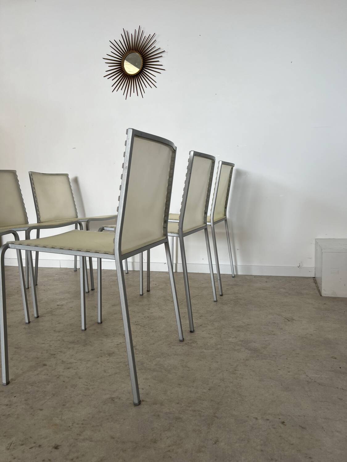 Lot 6 chaises modèle Zip design italien Marco Maran pour Desalto vintage chair