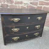 Alsatian curved chest of drawers XVIIIth patinated