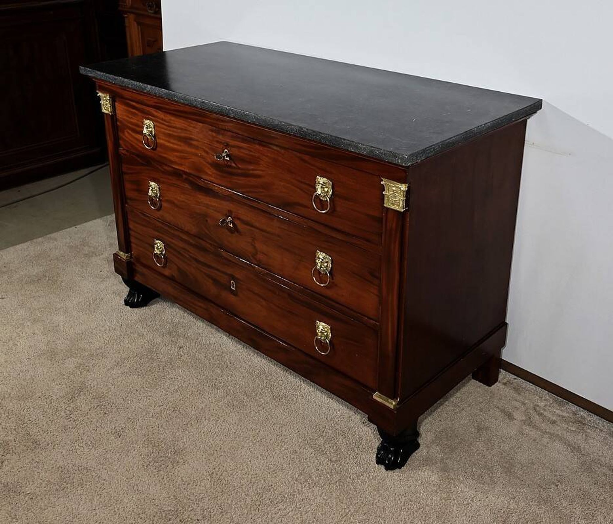 Commode en acajou, époque « Retour d’Égypte », début XIXème