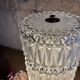 Vintage pressed glass column table lamp