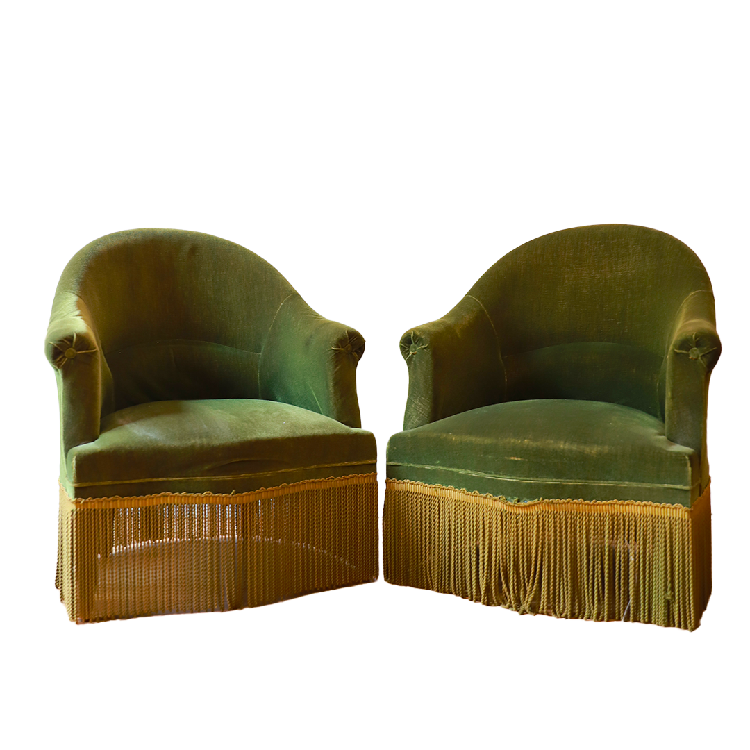 duo of toad armchairs