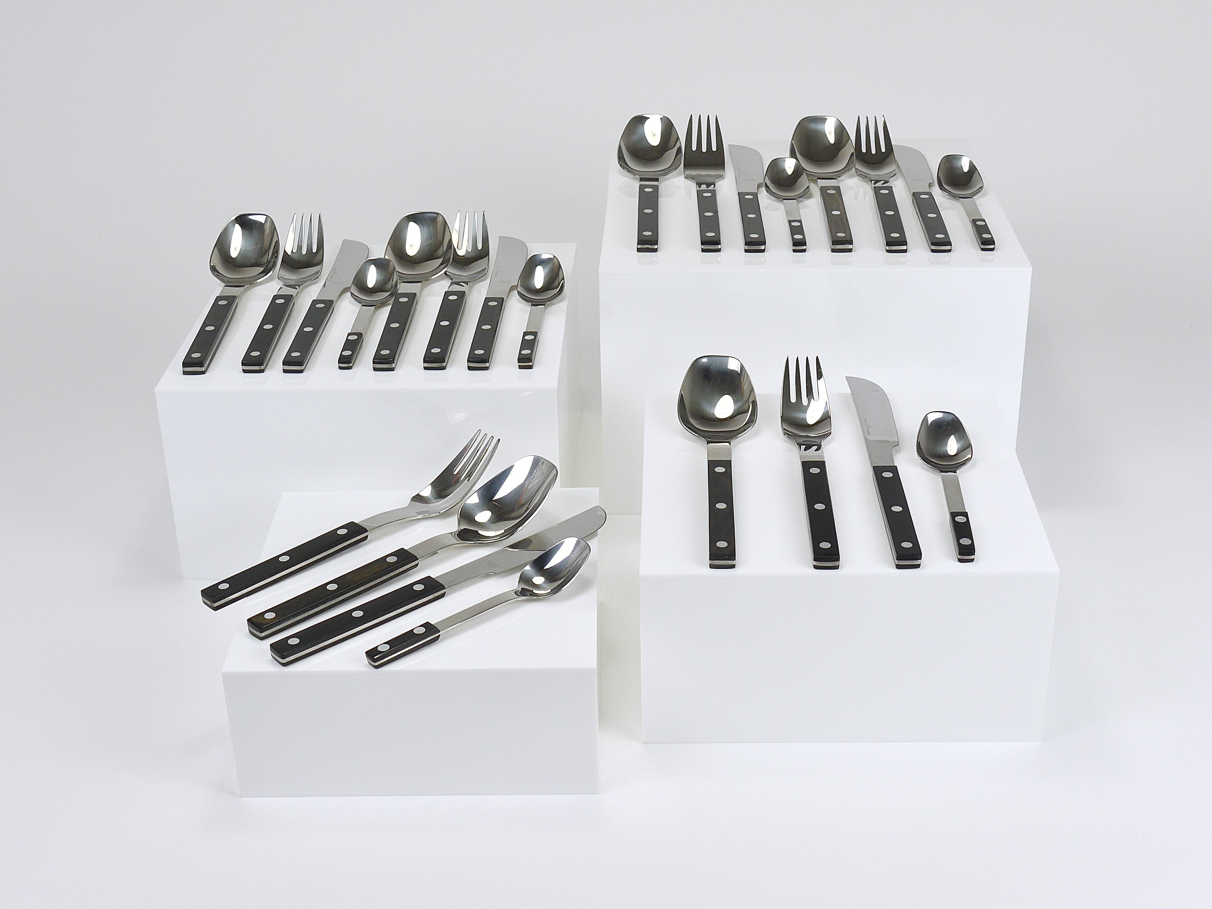 Helmut Alder Amboss Austria 2300 Flatware Cutlery for Six Persons, 1970s