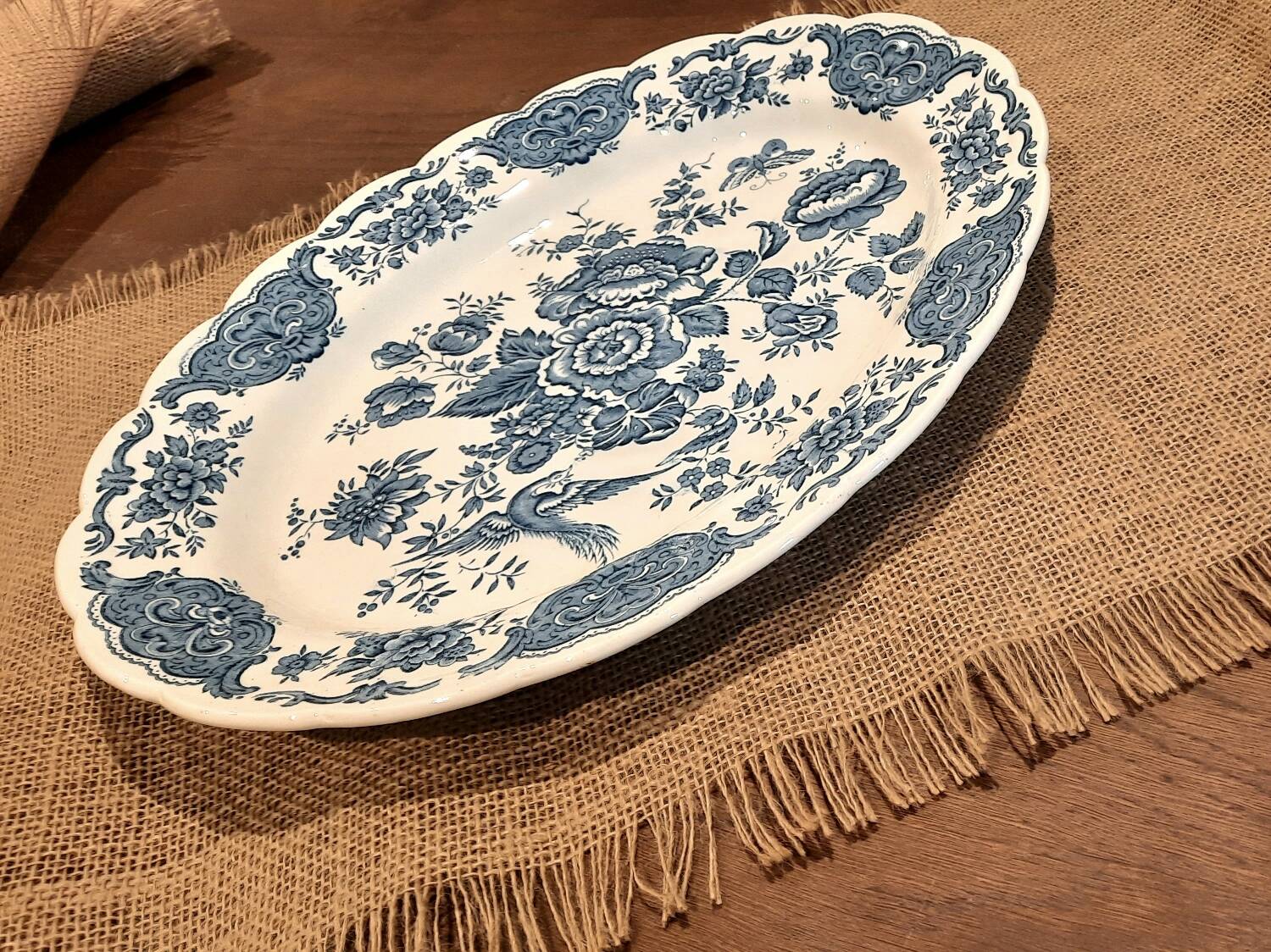 Large oval England dish