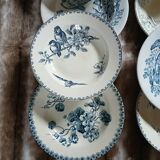 10 antique deep plates in ironstone