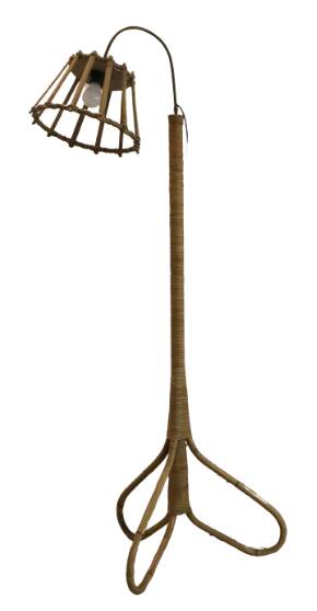 vintage Rotan vloerlamp