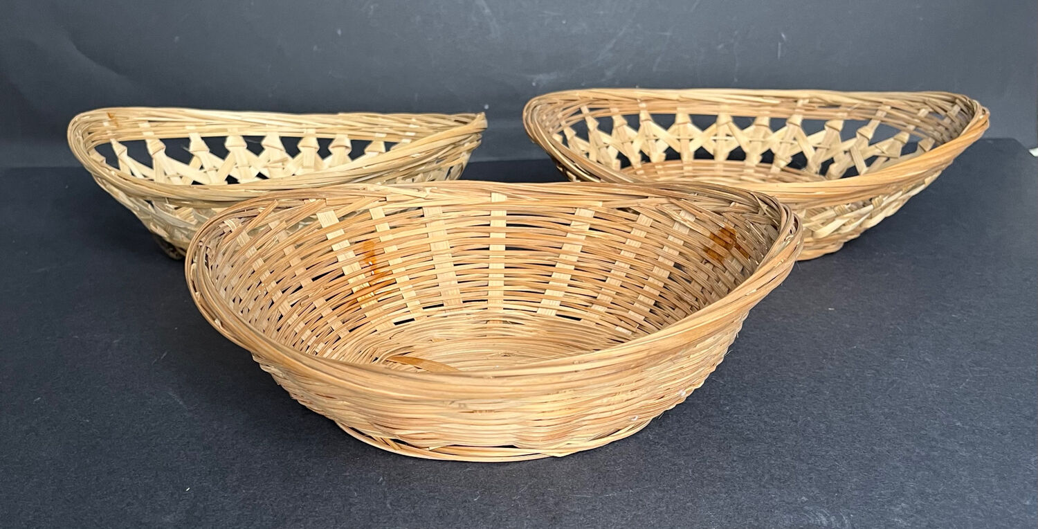 3 wicker baskets