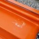 Vintage orange sixties molded plastic shelf mirror no shipping