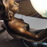 Women's lamp bronze and marble