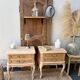 Table de chevet bois brut