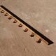 School wall coat - solid wooden rail of 10 patères