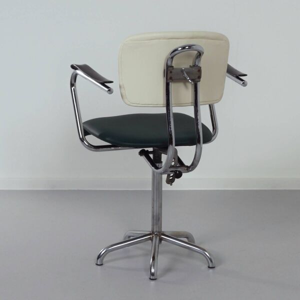 Chaise de bureau industrielle avec accoudoirs par toon de wit pour de wit, années 1950   gr