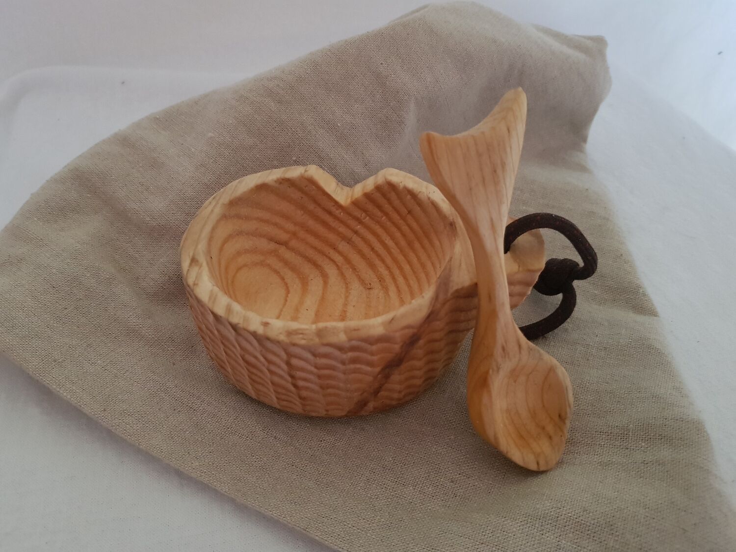 Kuksa cup and teaspoon