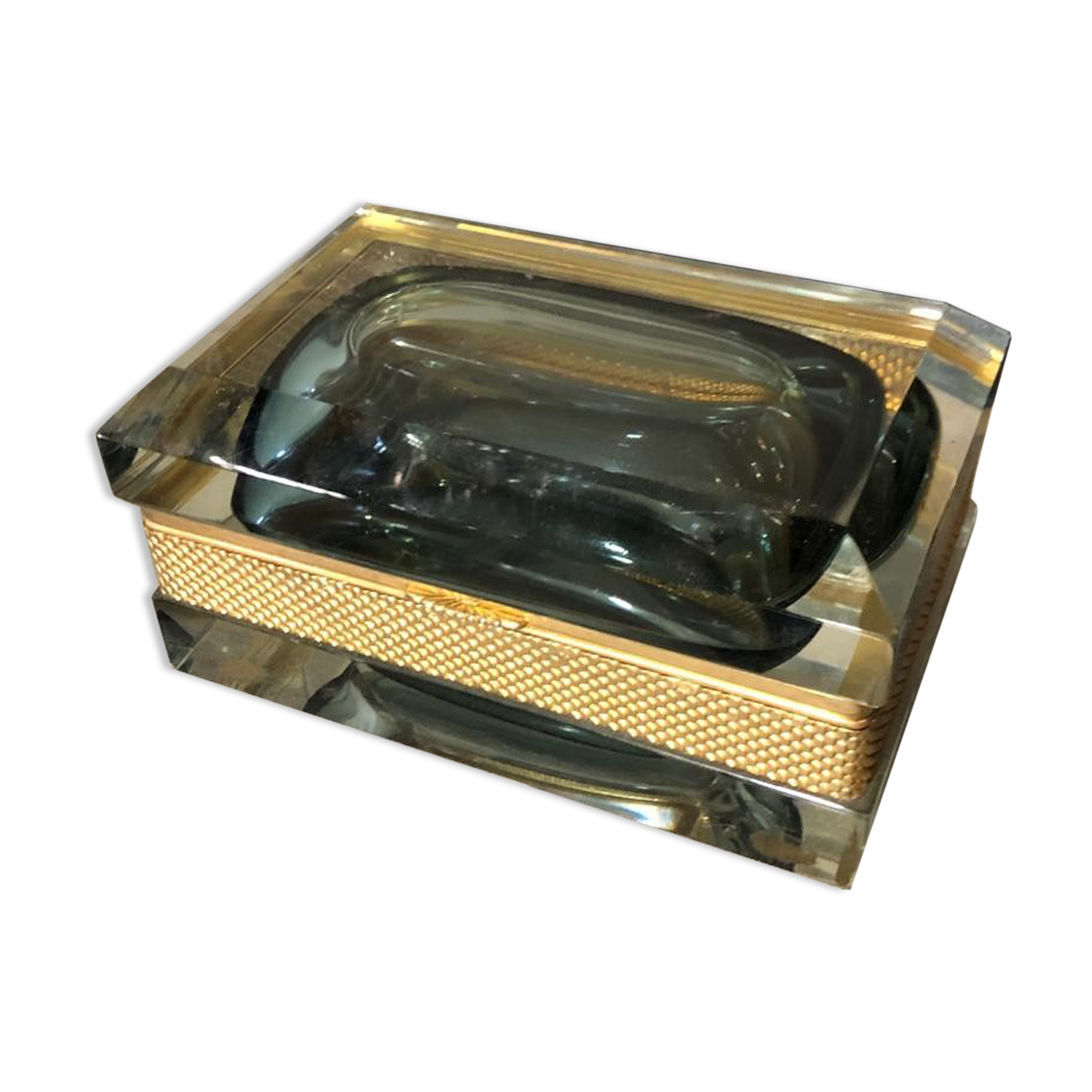 Box in Murano glass with Facets by Alessandro Mandruzzato