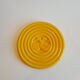 Vintage art deco duck yellow slip coaster