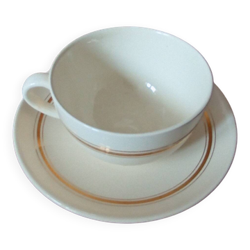 Tasse déjeuner et sous-tasse vintage Villeroy et Boch