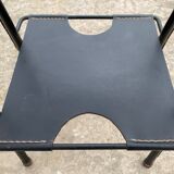 Cendrier on leather stand by Jacques Adnet, 1960