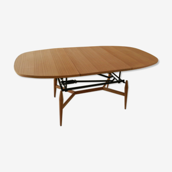 Scandinavian table adjustable and retractable Smørrebrød