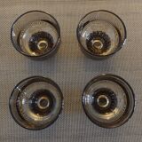 Set of 4 Italian Smoked Glasses - 1960s
