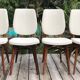 4 chaises en teck design 1960