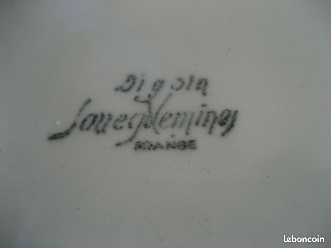 Lot of 10 plates Digoin Sarreguemines