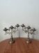 Pair of baroque country candlesticks ivy fleur-de-lys